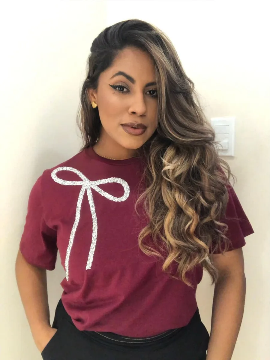 T-SHIRT LAÇO CERES MEL