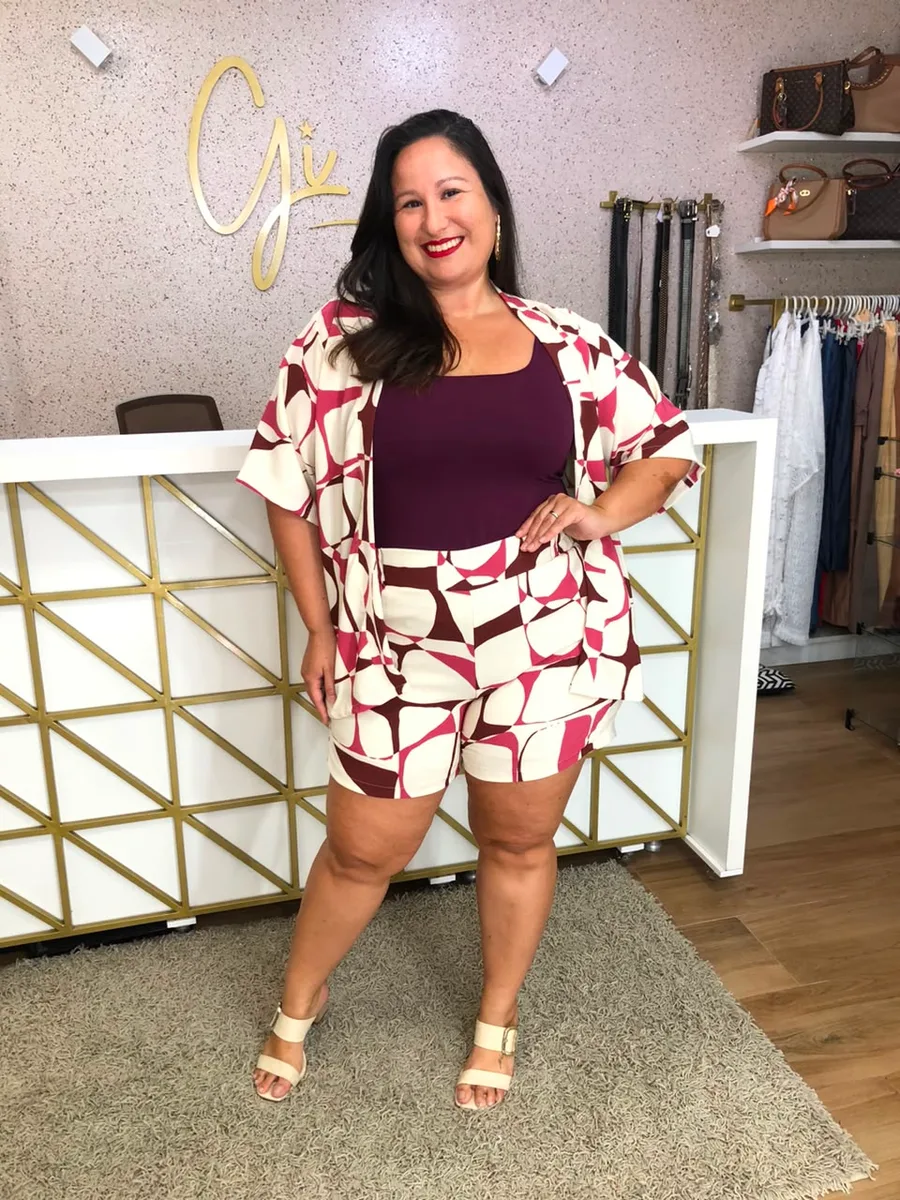 CONJ. SHORT E KIMONO